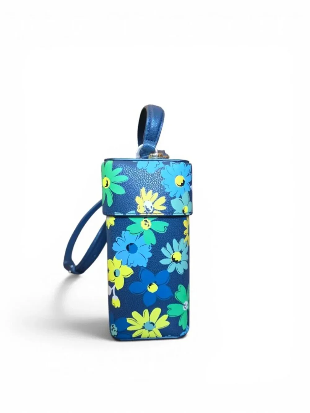 Kate Spade Voyage Floral Medley Small Leather Crossbody Bag Top Handle Navy